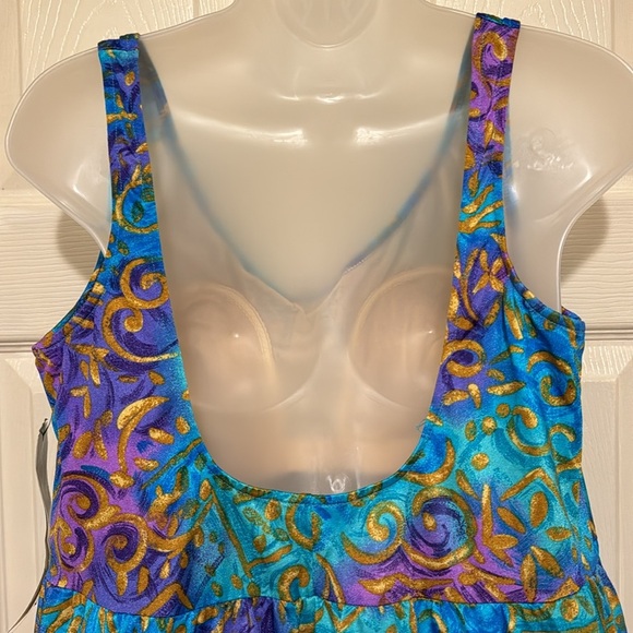 Vintage Gabar ll Swimsuit Swim Dress One Piece Made in USA Size 20 NWT - Picture 6 of 16